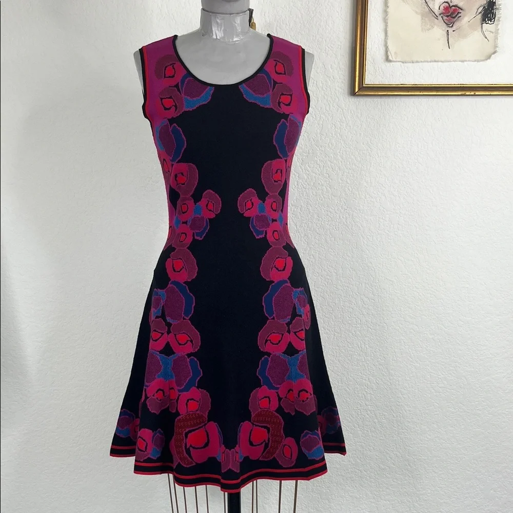 DIANE von FURSTENBERG DVF Dress Rose Jacquard Flare Dress - Picture 2 of 13